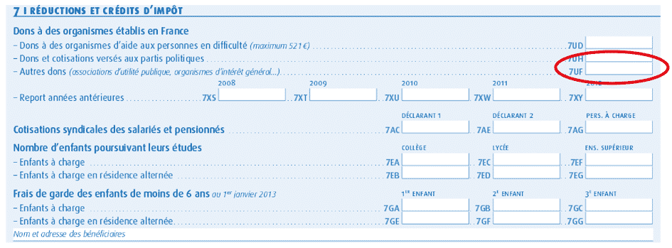 comment déclarer un don à une association